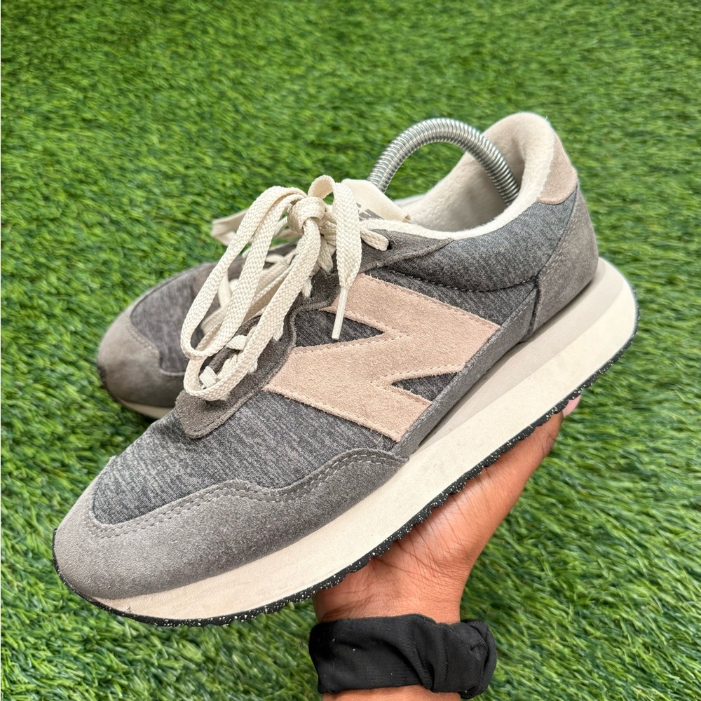 New Balance 237 WS237WC Womens Gray Suede Lace Up Lifestyle Sneakers Size 9.5 - Picture 2 of 8